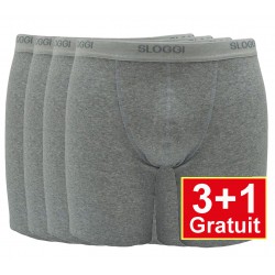Sloggi Basic boxer Long H - (3+1 gratuit) lot de 4 boxers- gris