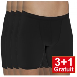 Sloggi Basic boxer Long H  (3+1 gratuit) - lot de 4 boxers - noir