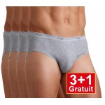 Sloggi slip Basic Midi H - (3+1 gratuit) - lot de 4 slips - gris