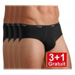 Sloggi slip Basic Midi H -  (3+1 gratuit) - lot de 4 slips - noir