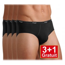 Sloggi slip Basic Midi H -  (3+1 gratuit) - lot de 4 slips - noir