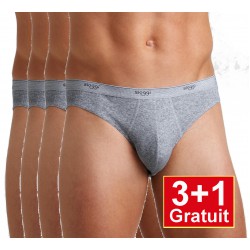 Sloggi slip Basic Mini H - gris - (3+1 gratuit) - lot de 4 slips