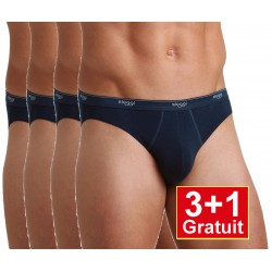 Sloggi slip Basic Mini H - bleu foncé - (3+1 gratuit) - lot de 4 slips