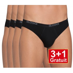 Sloggi slip Basic Mini H - noir - (3+1 gratuit) - lot de 4 slips