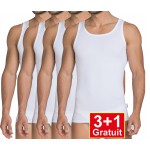 Sloggi débardeur Basic Vest H - lot de 4 (3+1 gratuit) - blanc - votre avantage de prix : 19,99 €