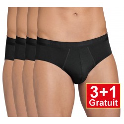Sloggi EverNew Midi H - lot de 4 slips (3+1 gratuit) - noir