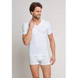 Schiesser chemise à manches col en V - Urban Originals  Blanc Schiesser chemise à manches col en V - Urban Originals  Blanc