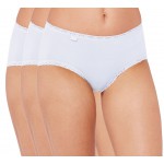 Sloggi 24/7 cotton lace midi - lot de 3 slips - Blanc
