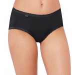 Sloggi 24/7 cotton lace midi - lot de 3 slips - Noir